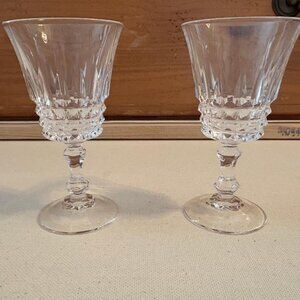 W M Dalton French Lead Crystal Unit No4 2 Cordial Glasses 24% lead Crystal